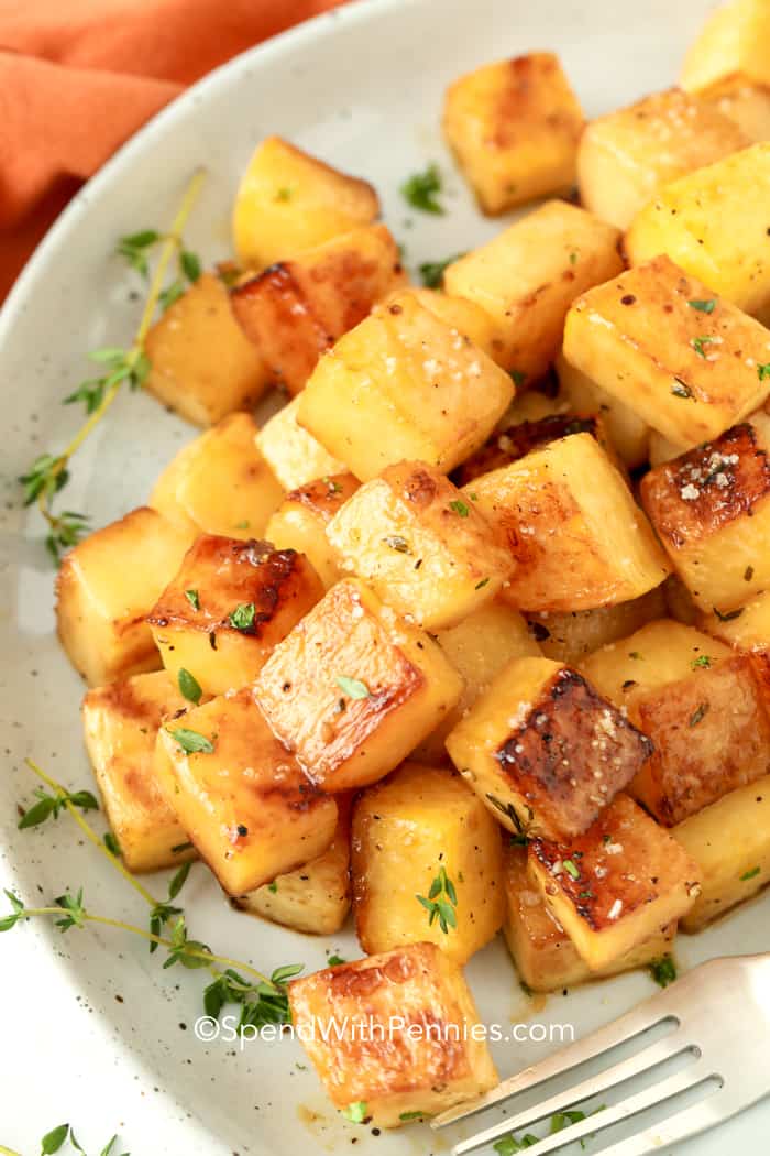 Brown Sugar Roasted Rutabaga