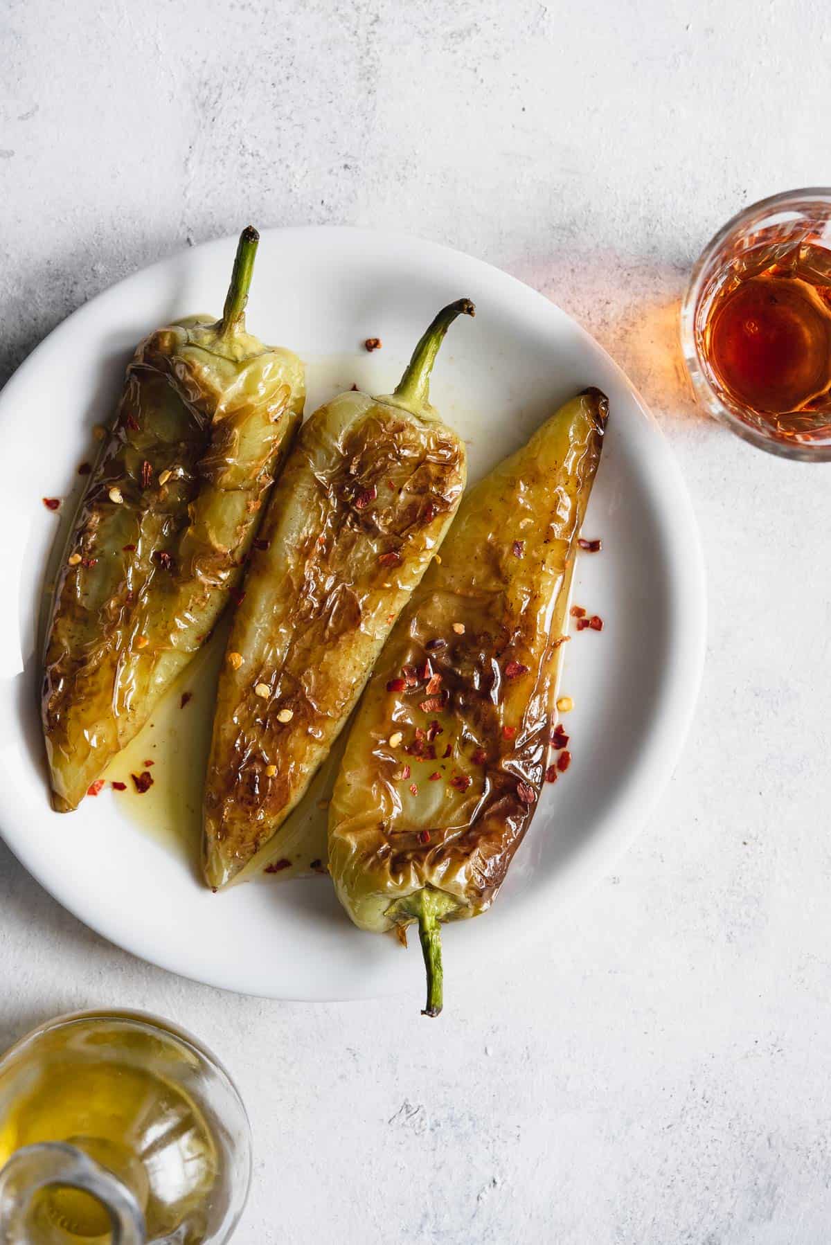 Fried Green Banana Peppers With Vinegar