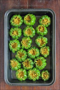 Indian Style Stuffed & Pan Fried Green Peppers